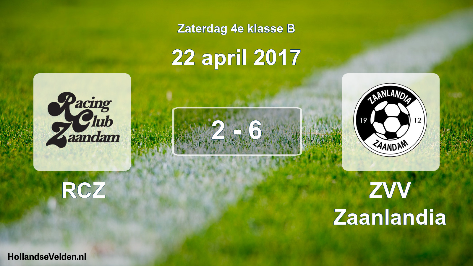 Total number of matches played: RCZ - ZVV Zaanlandia 2 - 6 (22 April 2017)