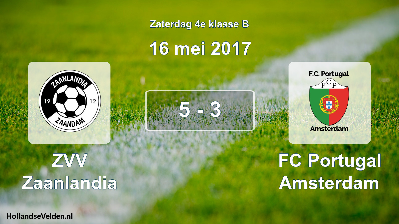 Total number of matches played: ZVV Zaanlandia - FC Portugal Amsterdam 5 - 3 (16 May 2017)