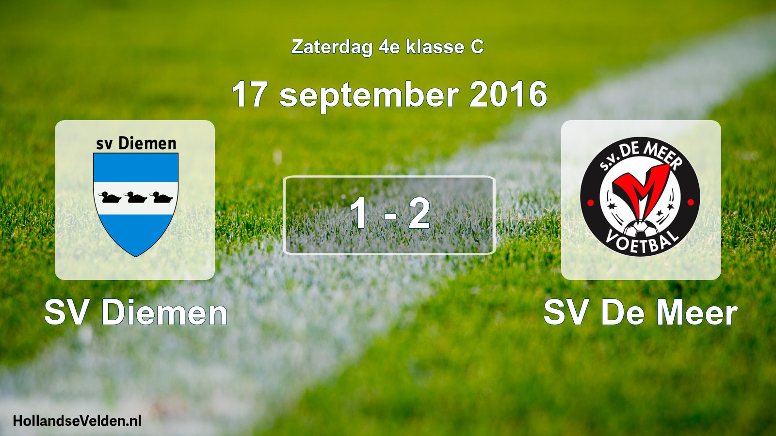 Total number of matches played: SV Diemen - SV De Meer 1 - 2 (17 September 2016)
