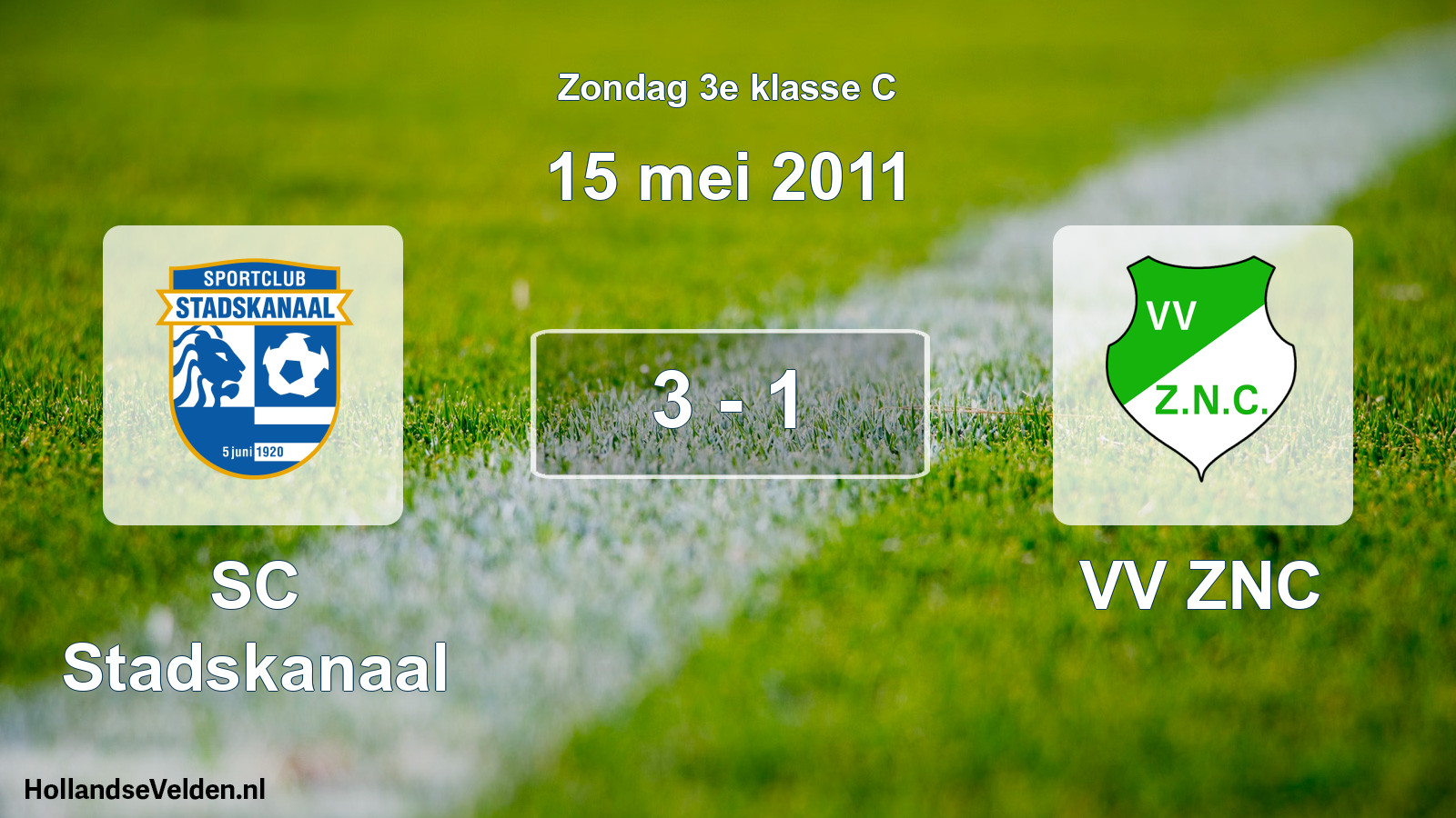 Total number of matches played: SC Stadskanaal - VV ZNC 3 - 1 (15 May 2011)