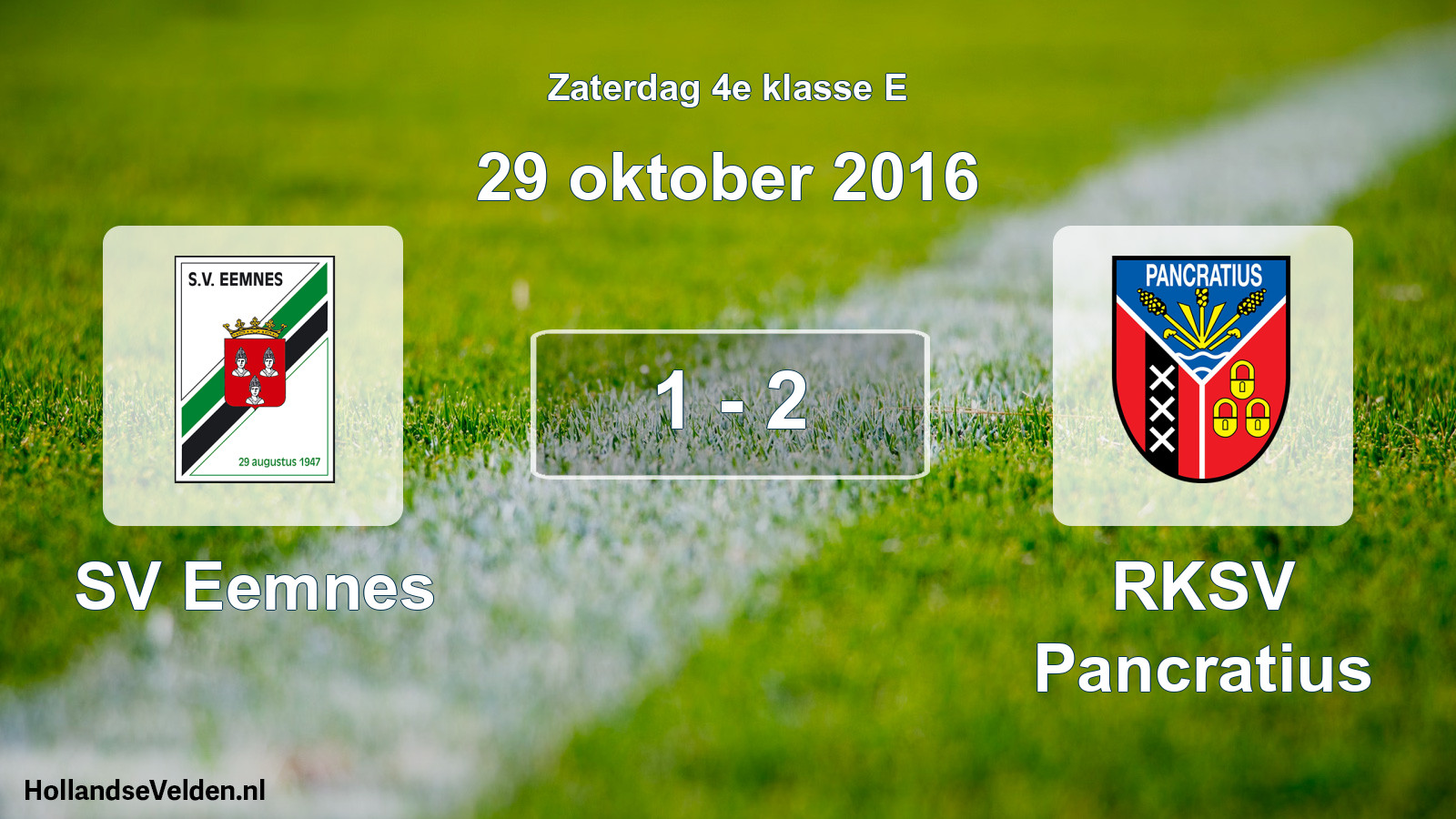 Total number of matches played: SV Eemnes - RKSV Pancratius 1 - 2 (29 October 2016)