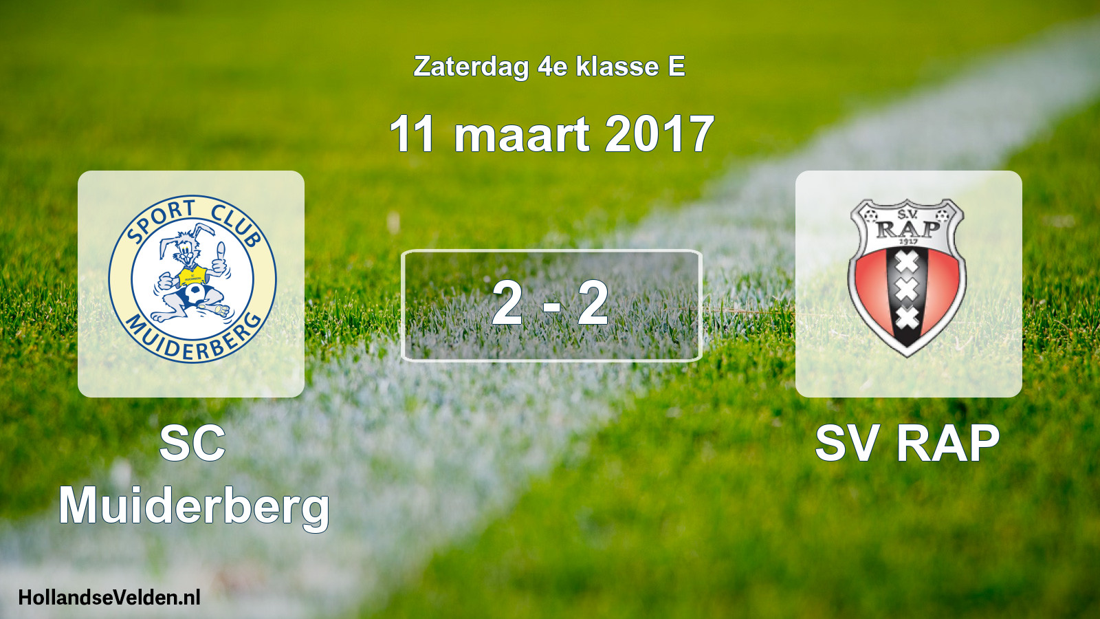 Total number of matches played: SC Muiderberg - SV RAP 2 - 2 (11 March 2017)