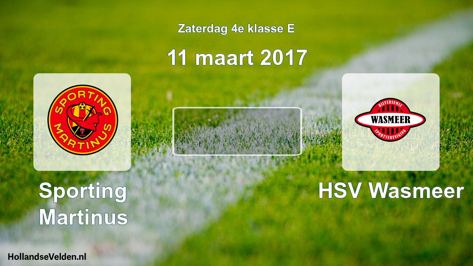 Scheduled Match: Sporting Martinus - HSV Wasmeer (11 March 2017)
