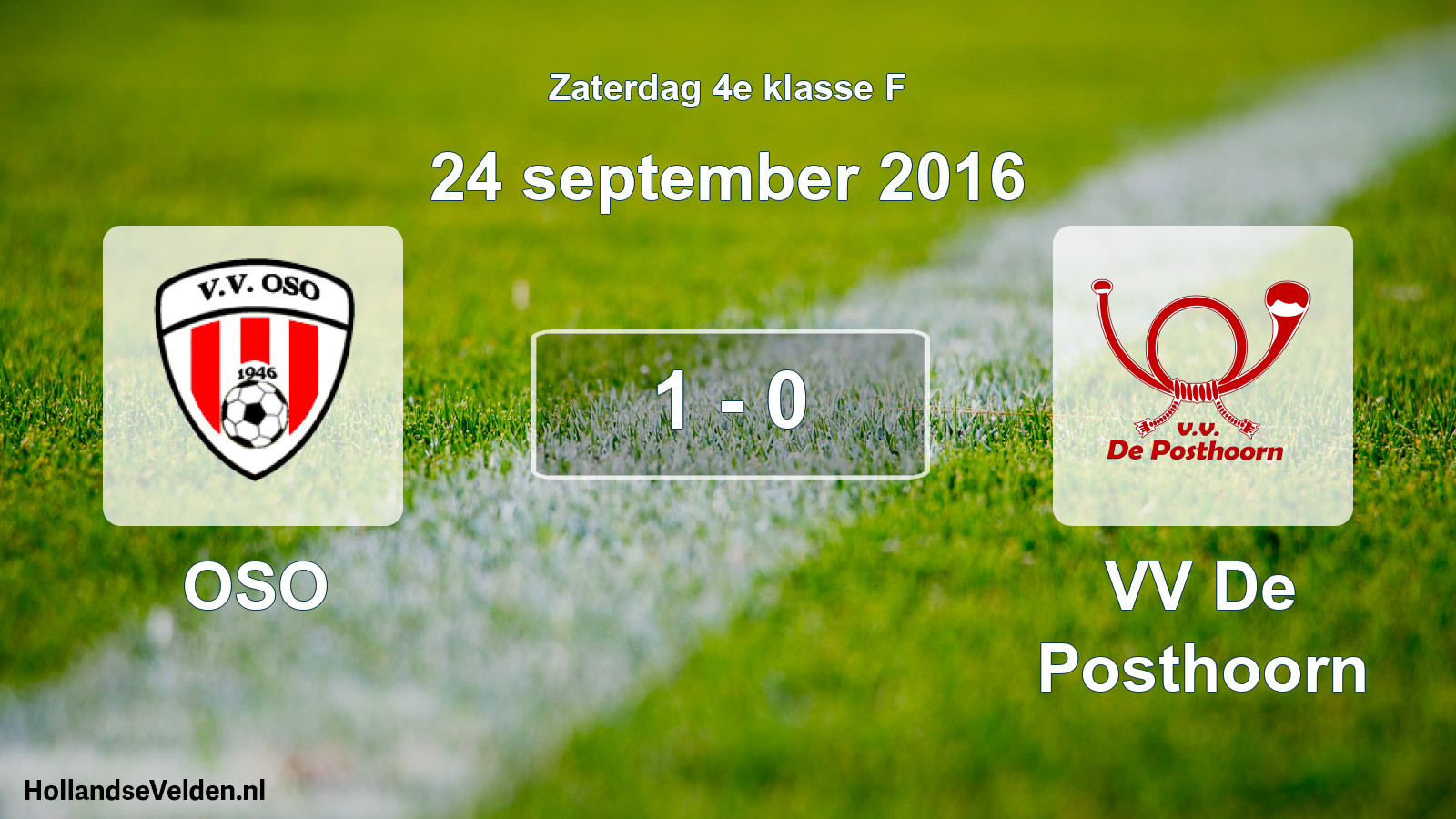 Total number of matches played: OSO - VV De Posthoorn 1 - 0 (24 September 2016)