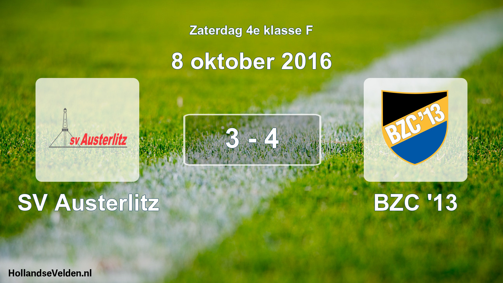 Total number of matches played: SV Austerlitz - BZC '13 3 - 4 (8 October 2016)