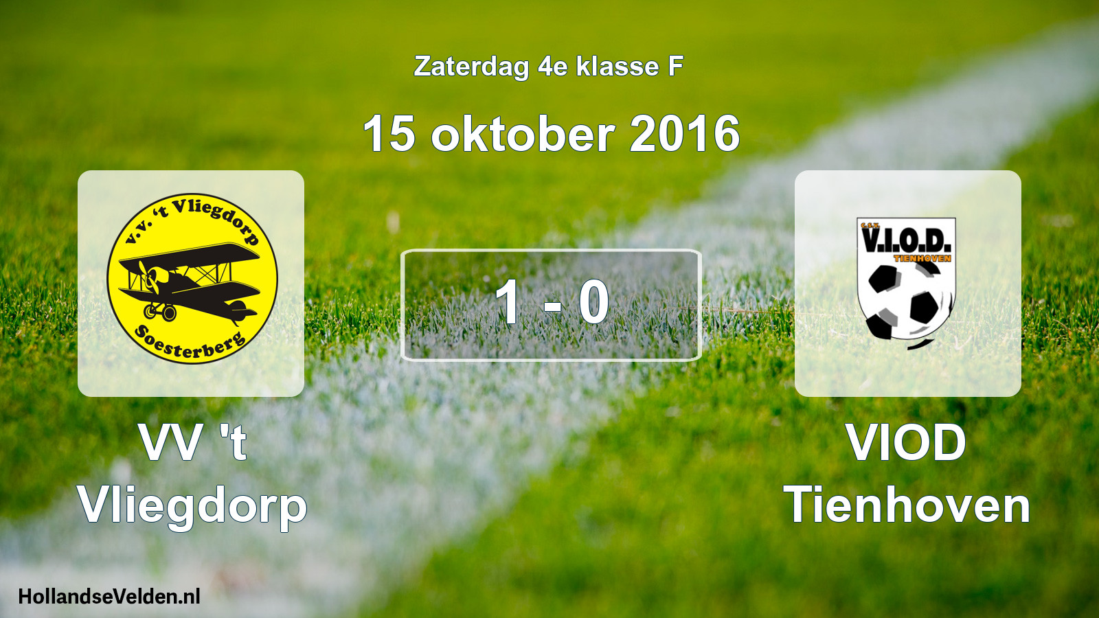 Total number of matches played: VV 't Vliegdorp - VIOD Tienhoven 1 - 0 (15 October 2016)
