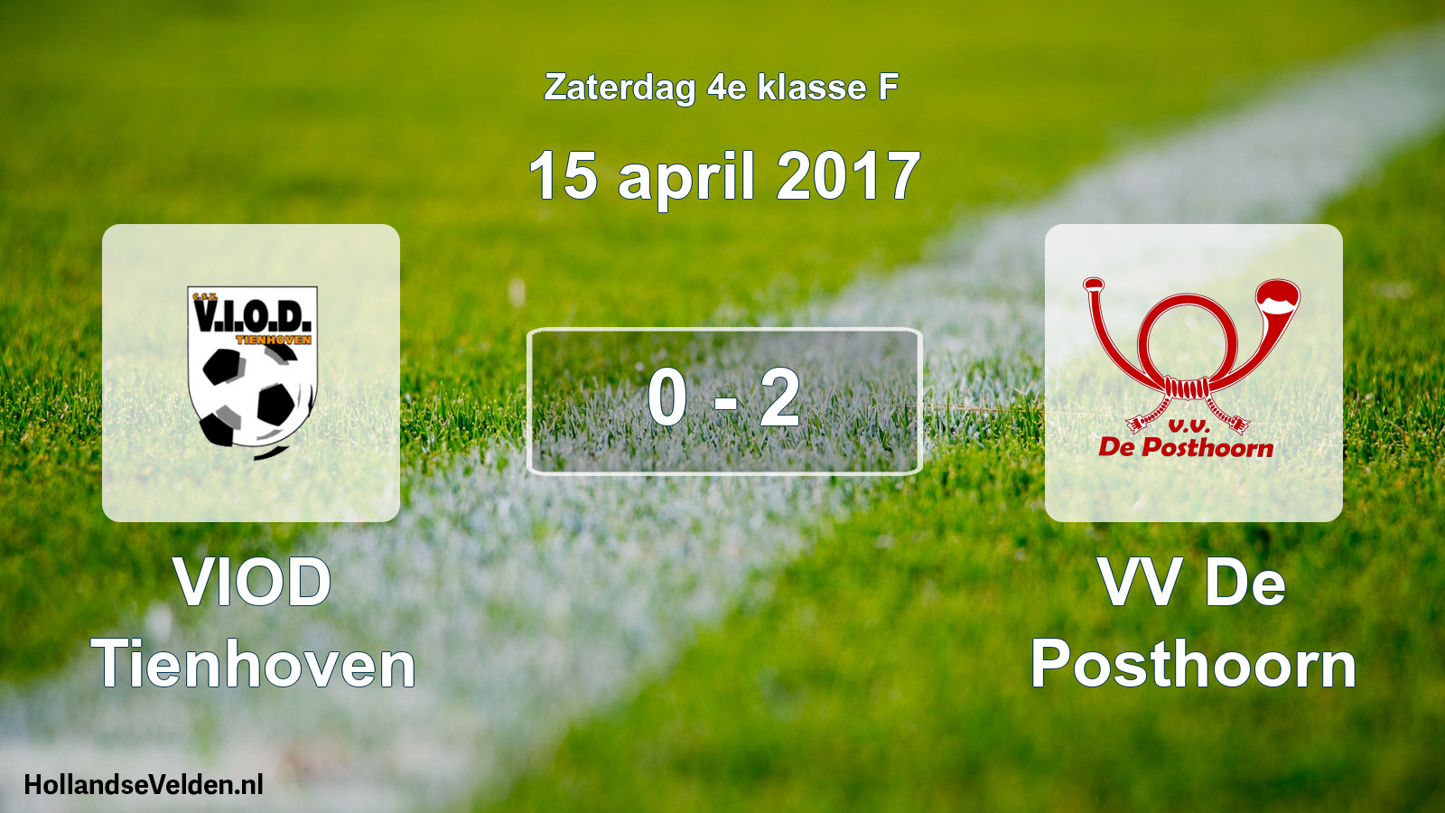 Total number of matches played: VIOD Tienhoven - VV De Posthoorn 0 - 2 (15 April 2017)
