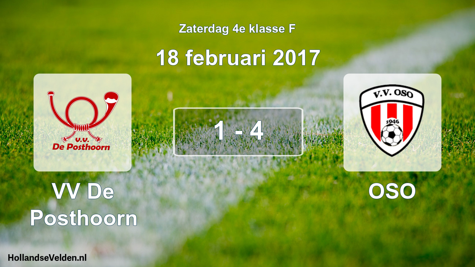 Total number of matches played: VV De Posthoorn - OSO 1 - 4 (18 February 2017)