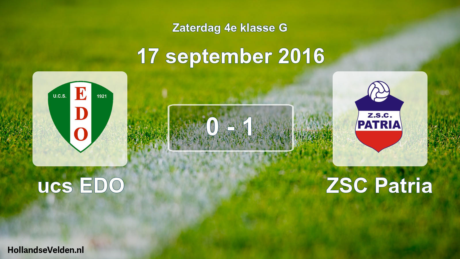 Total number of matches played: ucs EDO - ZSC Patria 0 - 1 (17 September 2016)