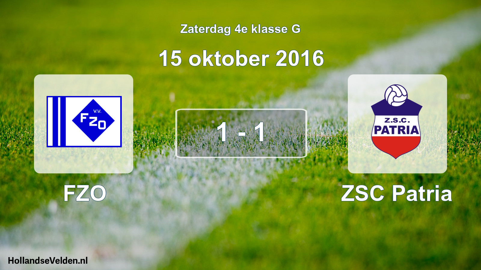 Total number of matches played: FZO - ZSC Patria 1 - 1 (15 October 2016)