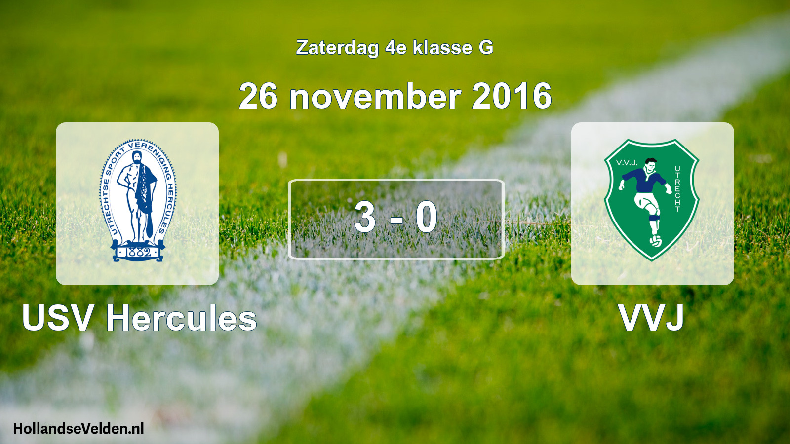 Total number of matches played: USV Hercules - VVJ 3 - 0 (26 November 2016)