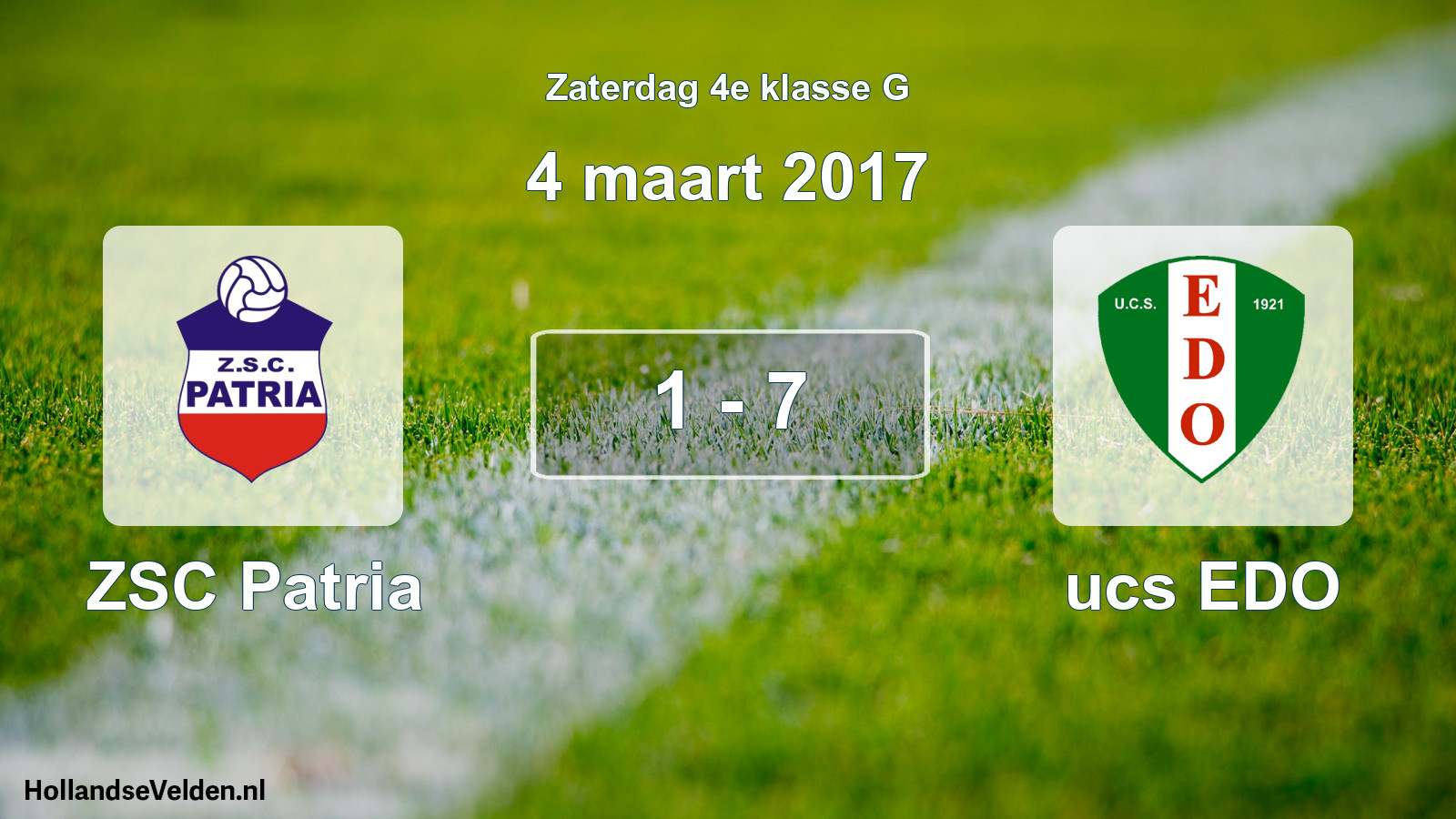 Total number of matches played: ZSC Patria - ucs EDO 1 - 7 (4 March 2017)