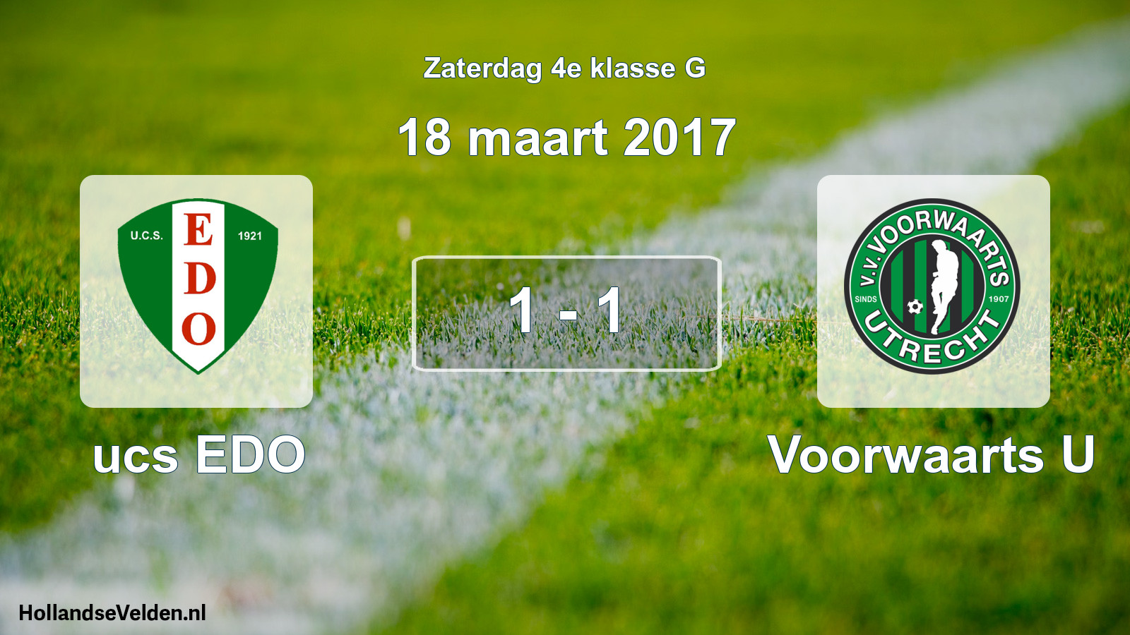 Total number of matches played: ucs EDO - Voorwaarts U 1 - 1 (18 March 2017)