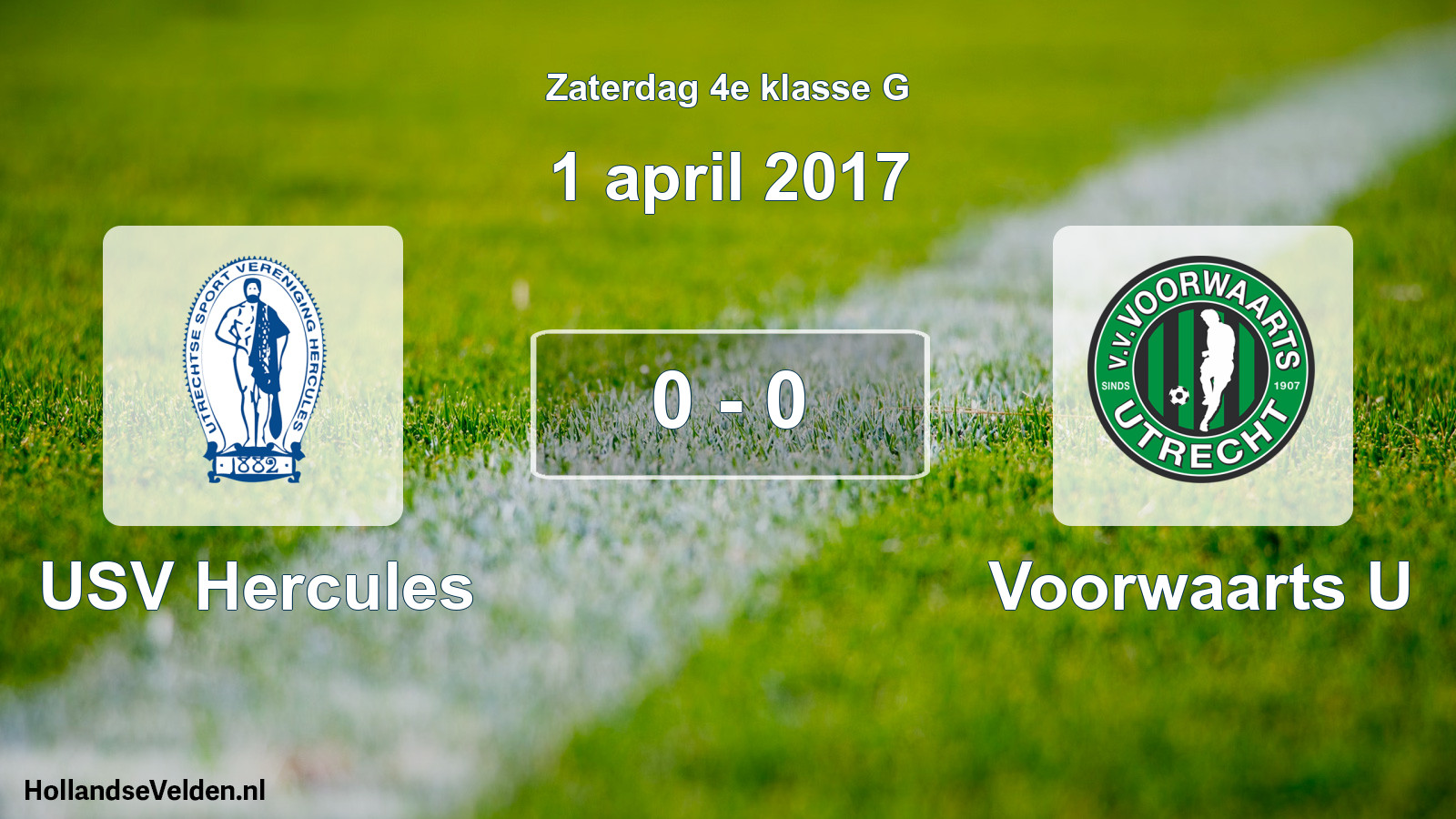 Total number of matches played: USV Hercules - Voorwaarts U 0 - 0 (1 April 2017)