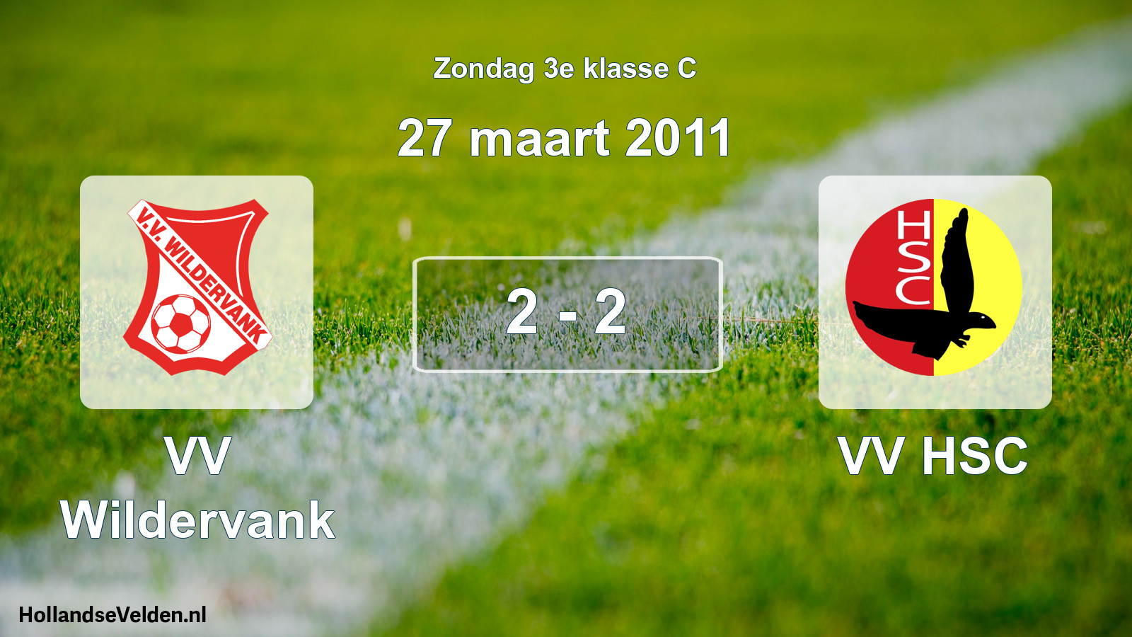 Total number of matches played: VV Wildervank - VV HSC 2 - 2 (27 March 2011)