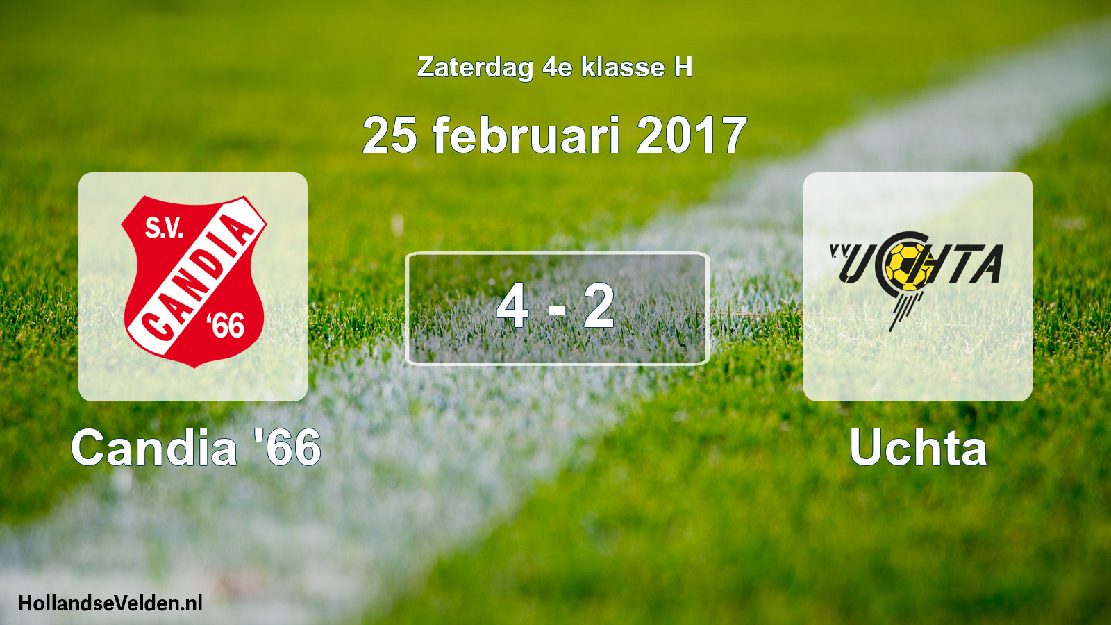 Total number of matches played: Candia '66 - Uchta 4 - 2 (25 February 2017)
