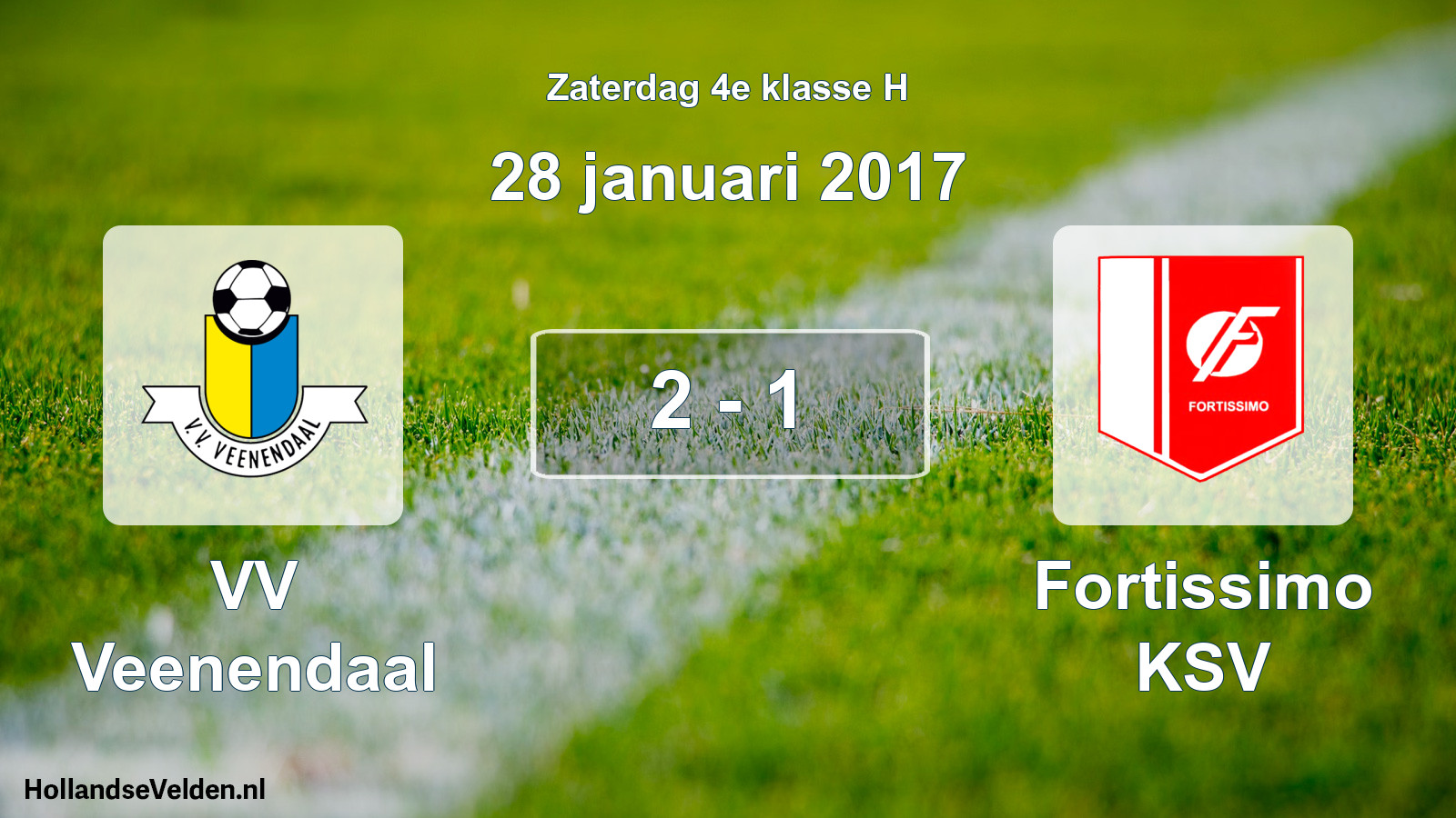 Total number of matches played: VV Veenendaal - Fortissimo KSV 2 - 1 (28 January 2017)