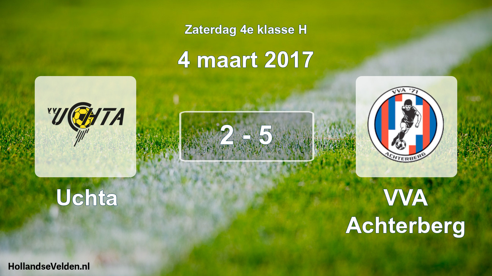 Total number of matches played: Uchta - VVA Achterberg 2 - 5 (4 March 2017)