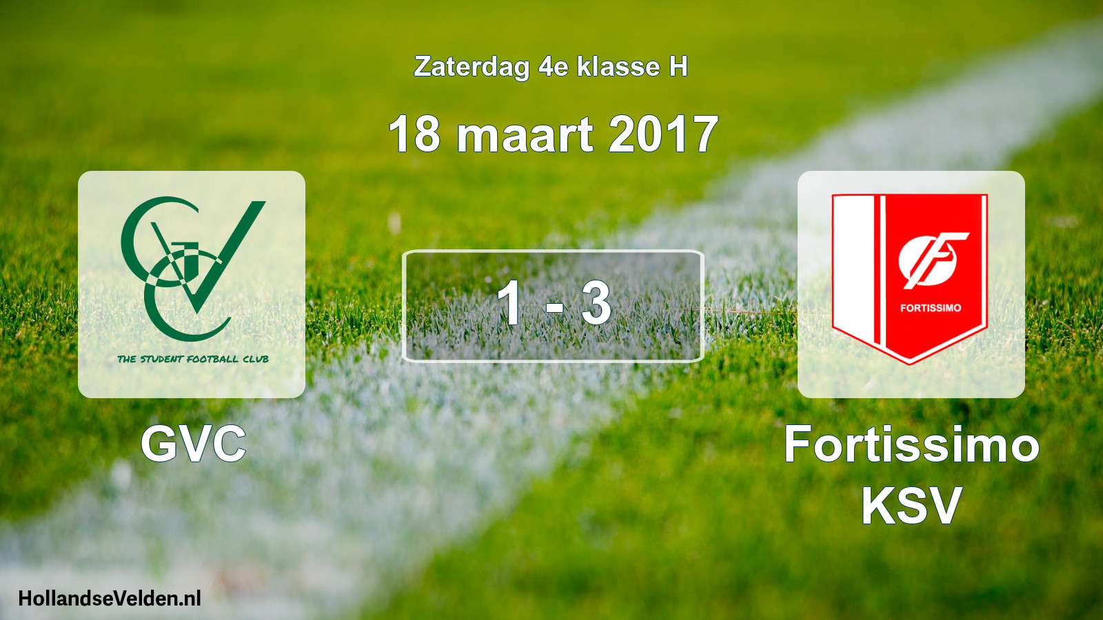 Total number of matches played: GVC - Fortissimo KSV 1 - 3 (18 March 2017)