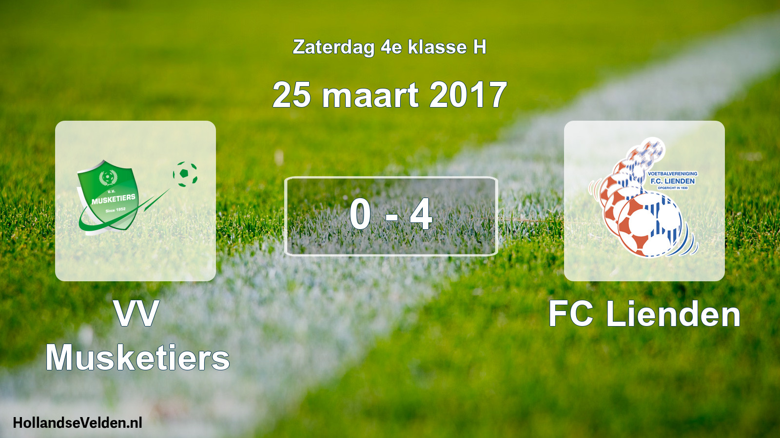 Total number of matches played: VV Musketiers - FC Lienden 0 - 4 (25 March 2017)