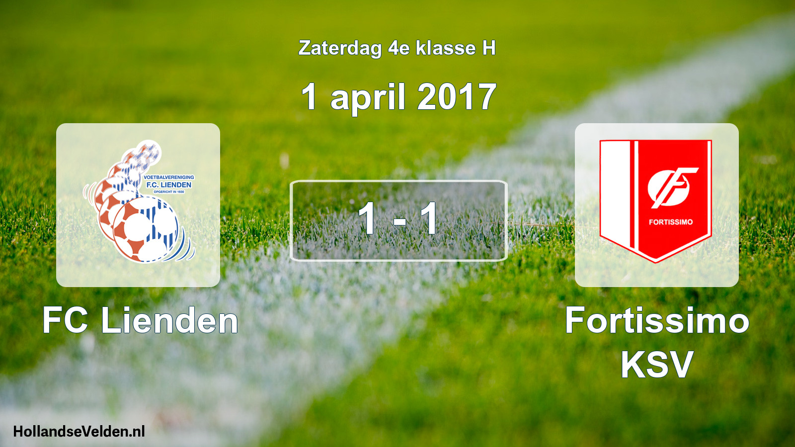 Total number of matches played: FC Lienden - Fortissimo KSV 1 - 1 (1 April 2017)