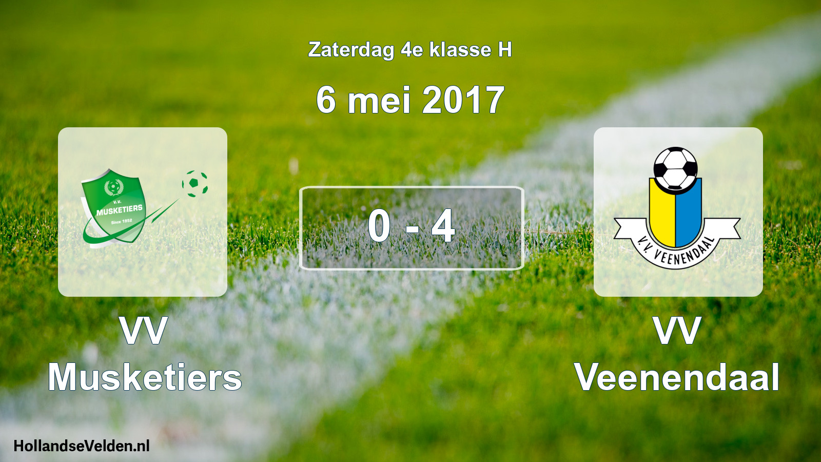 Total number of matches played: VV Musketiers - VV Veenendaal 0 - 4 (6 May 2017)