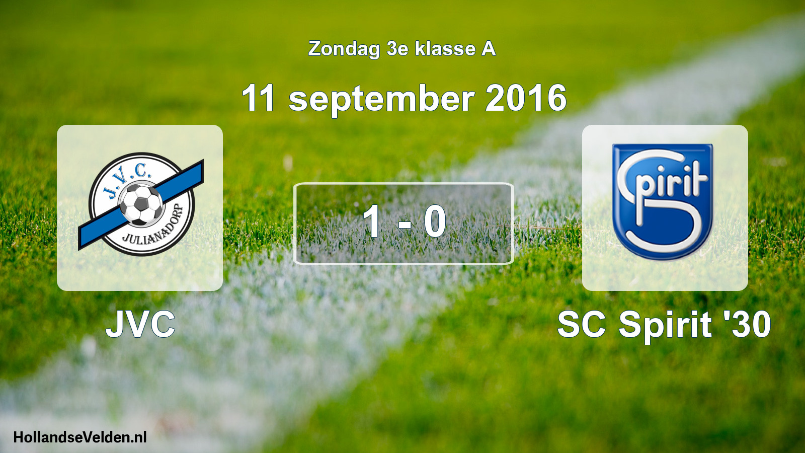 Total number of matches played: JVC - SC Spirit '30 1 - 0 (11 September 2016)