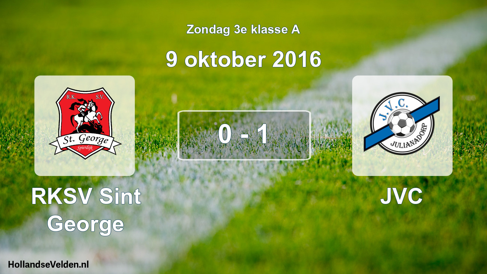 Total number of matches played: RKSV Sint George - JVC 0 - 1 (9 October 2016)