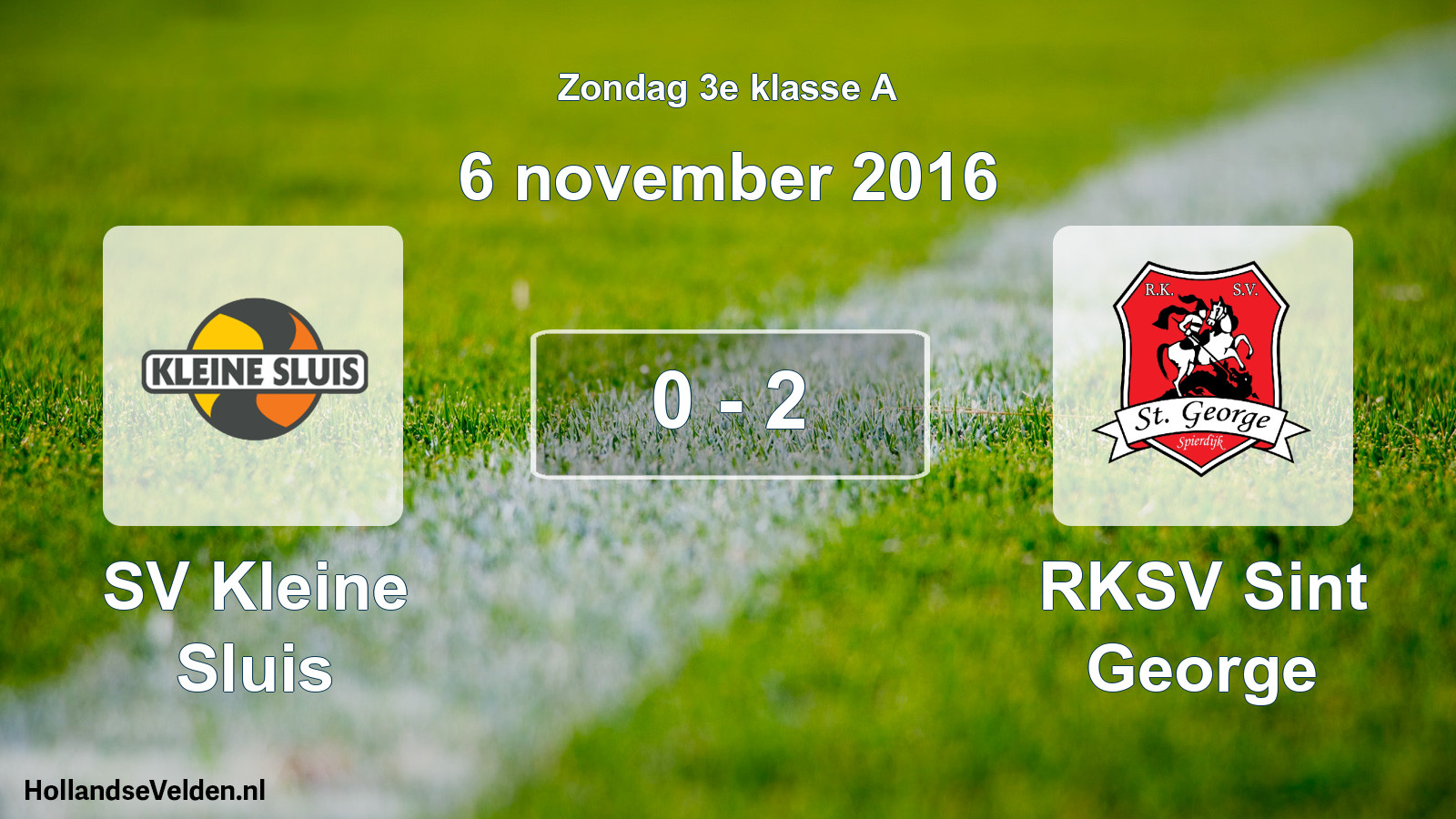 Total number of matches played: SV Kleine Sluis - RKSV Sint George 0 - 2 (6 November 2016)