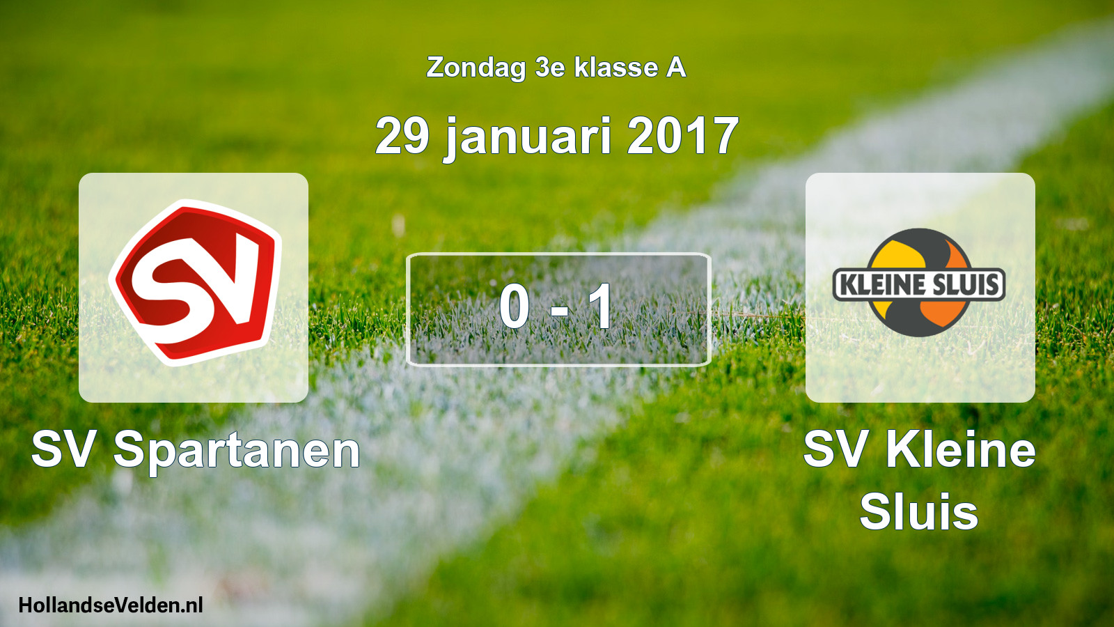Total number of matches played: SV Spartanen - SV Kleine Sluis 0 - 1 (29 January 2017)