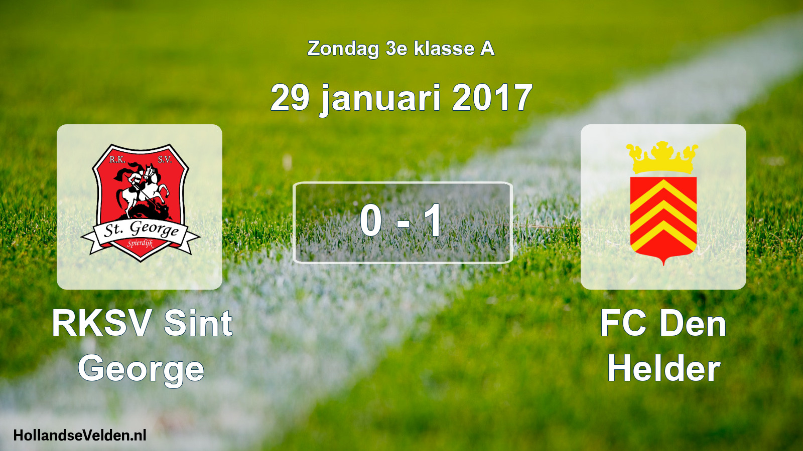 Total number of matches played: RKSV Sint George - FC Den Helder 0 - 1 (29 January 2017)