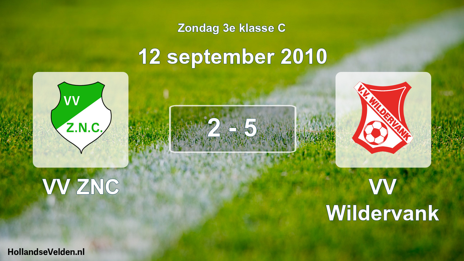 Total number of matches played: VV ZNC - VV Wildervank 2 - 5 (12 September 2010)