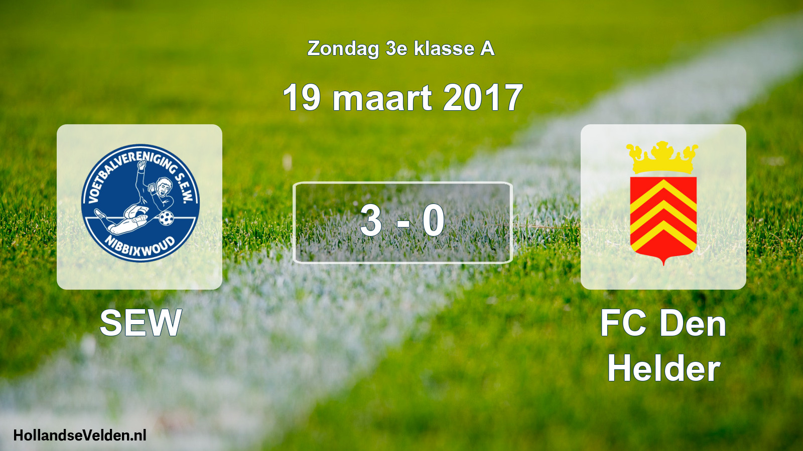 Total number of matches played: SEW - FC Den Helder 3 - 0 (19 March 2017)
