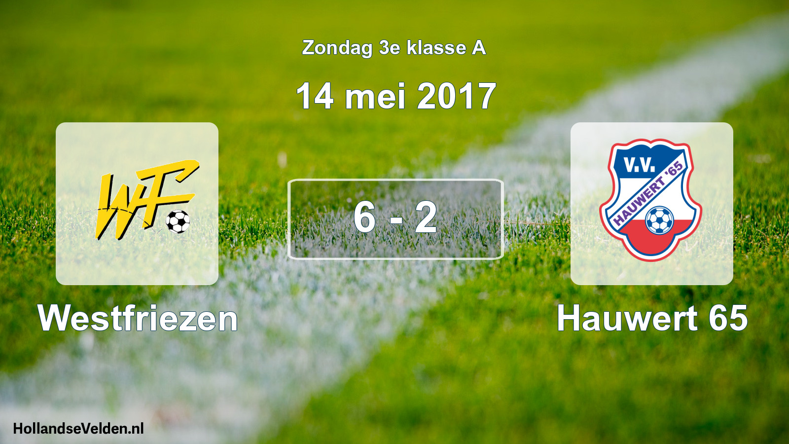 Total number of matches played: Westfriezen - Hauwert 65 6 - 2 (14 May 2017)
