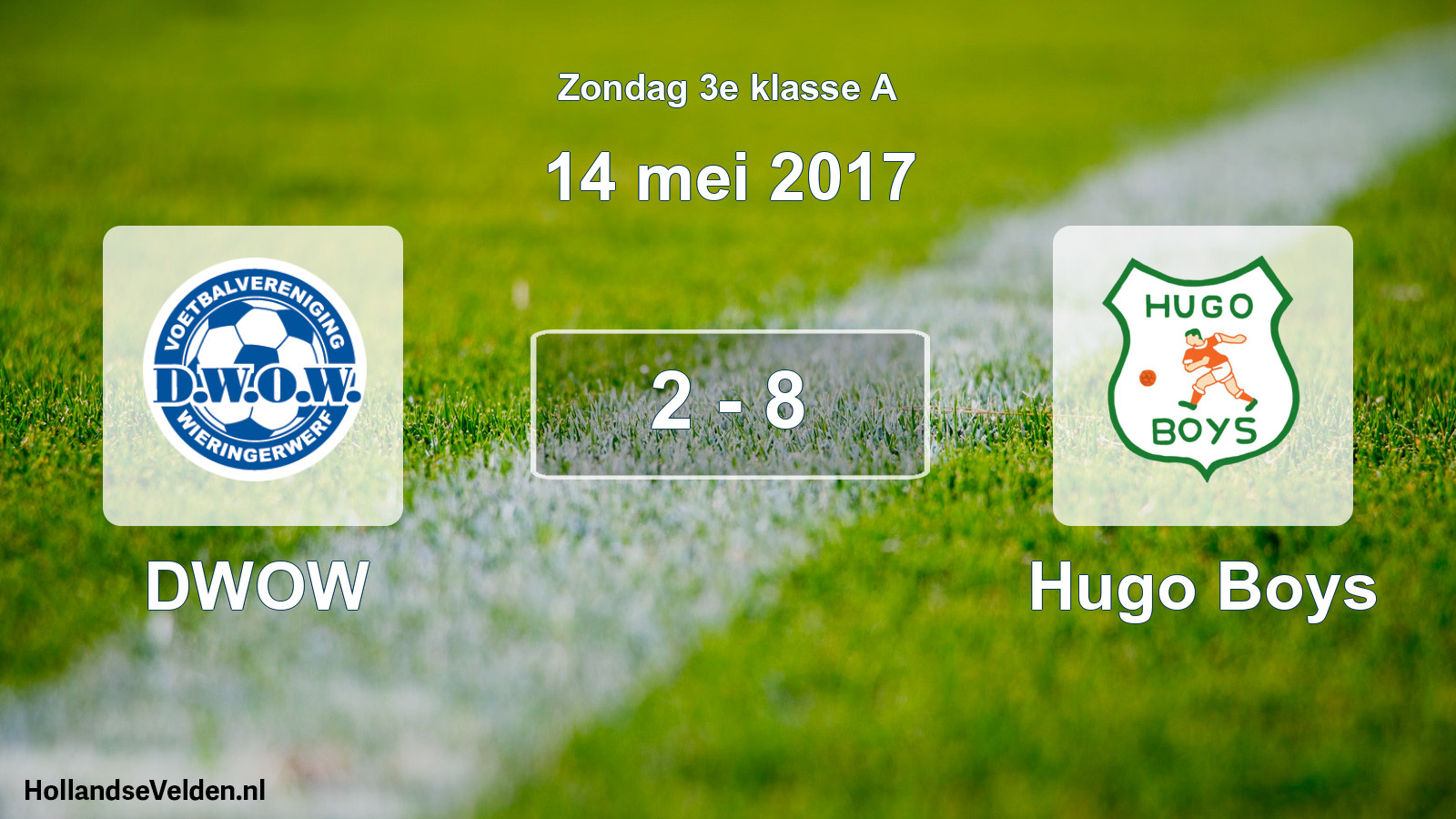 Total number of matches played: DWOW - Hugo Boys 2 - 8 (14 May 2017)