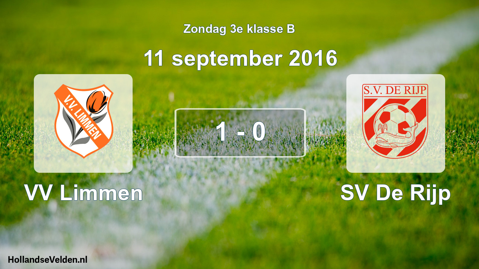 Total number of matches played: VV Limmen - SV De Rijp 1 - 0 (11 September 2016)