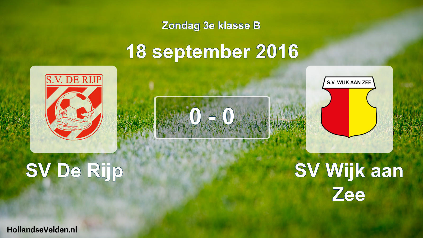 Total number of matches played: SV De Rijp - SV Wijk aan Zee 0 - 0 (18 September 2016)