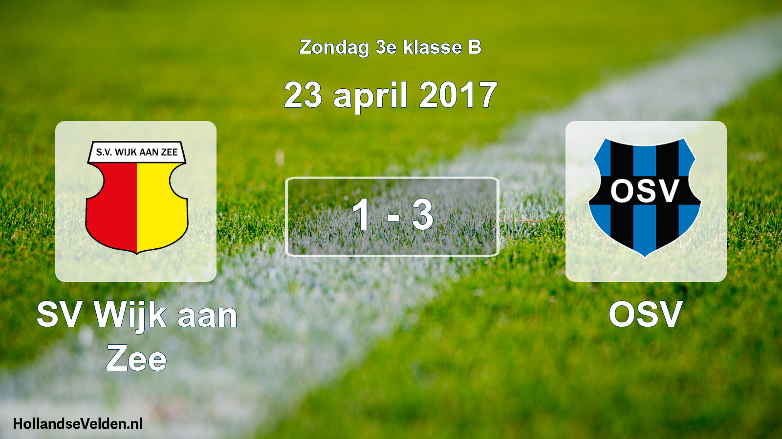 Total number of matches played: SV Wijk aan Zee - OSV 1 - 3 (23 April 2017)