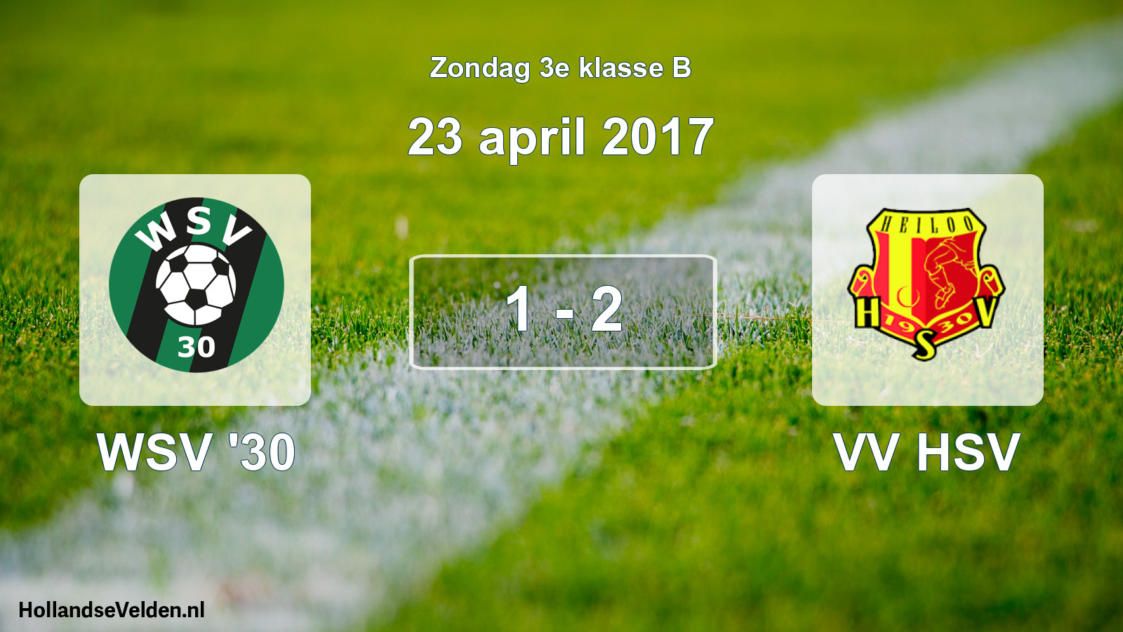 Total number of matches played: WSV '30 - VV HSV 1 - 2 (23 April 2017)
