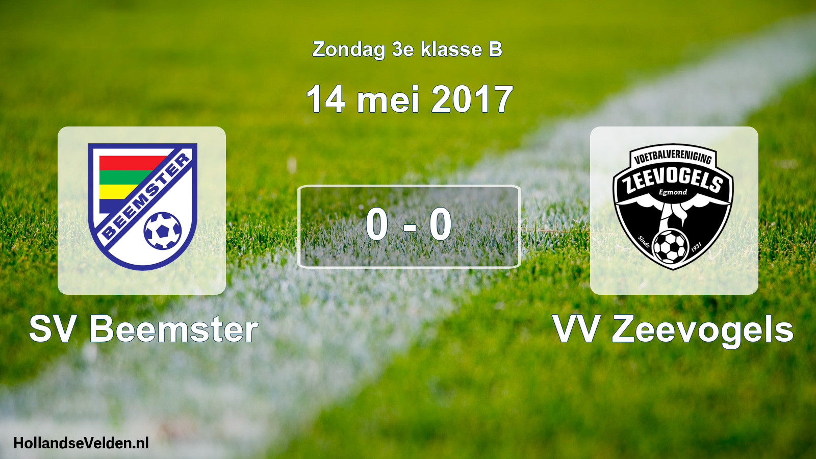 Total number of matches played: SV Beemster - VV Zeevogels 0 - 0 (14 May 2017)