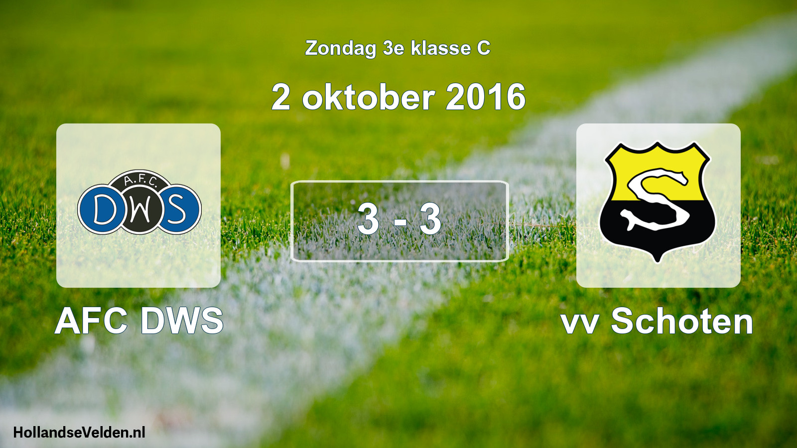 Total number of matches played: AFC DWS - vv Schoten 3 - 3 (2 October 2016)