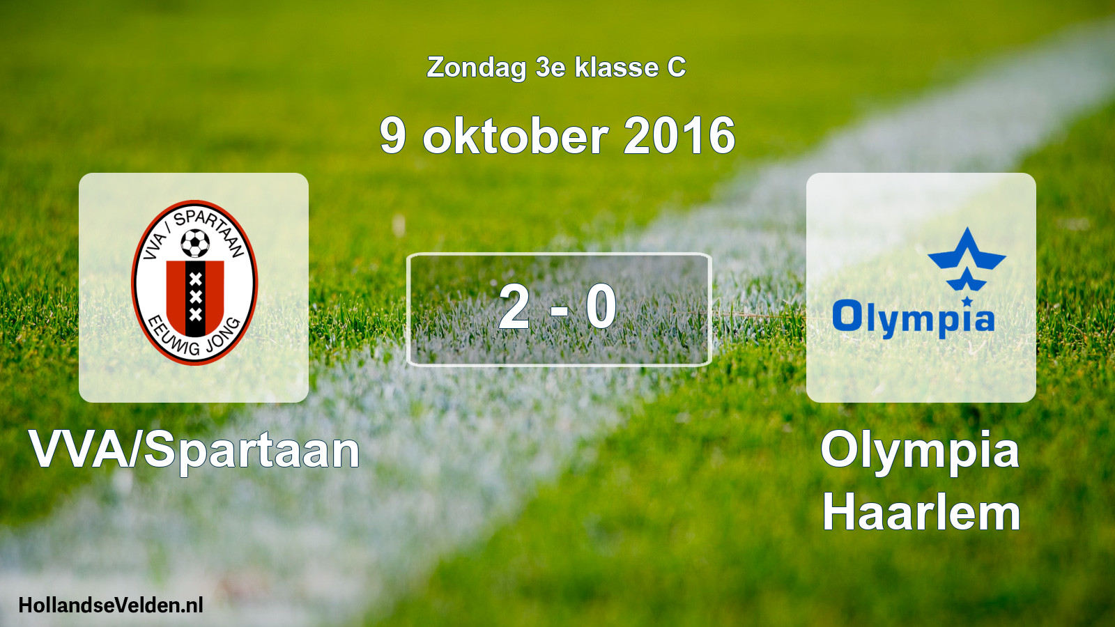Total number of matches played: VVA/Spartaan - Olympia Haarlem 2 - 0 (9 October 2016)