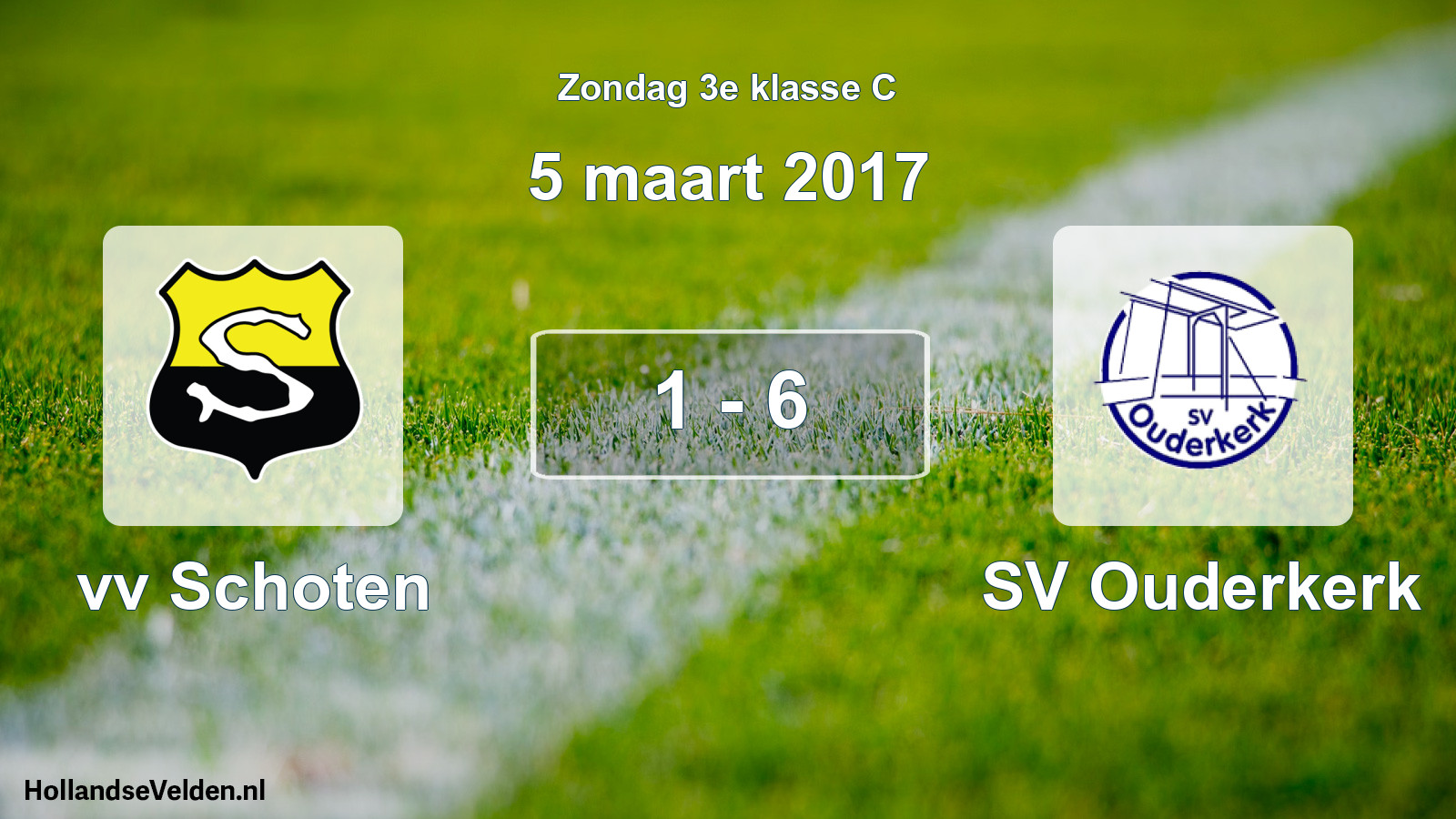 Total number of matches played: vv Schoten - SV Ouderkerk 1 - 6 (5 March 2017)