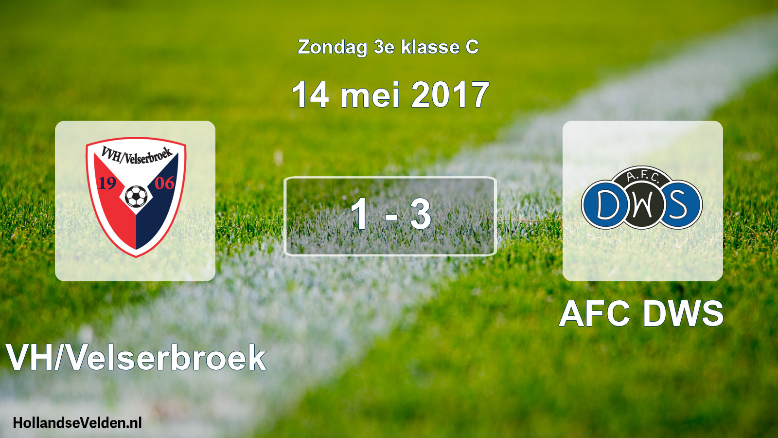 Total number of matches played: VVH/Velserbroek - AFC DWS 1 - 3 (14 May 2017)