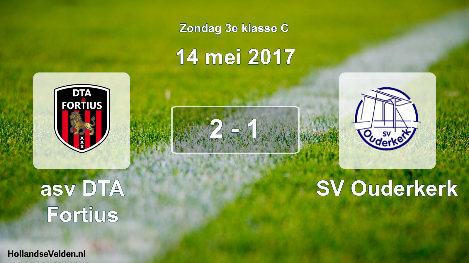 Total number of matches played: asv DTA Fortius - SV Ouderkerk 2 - 1 (14 May 2017)