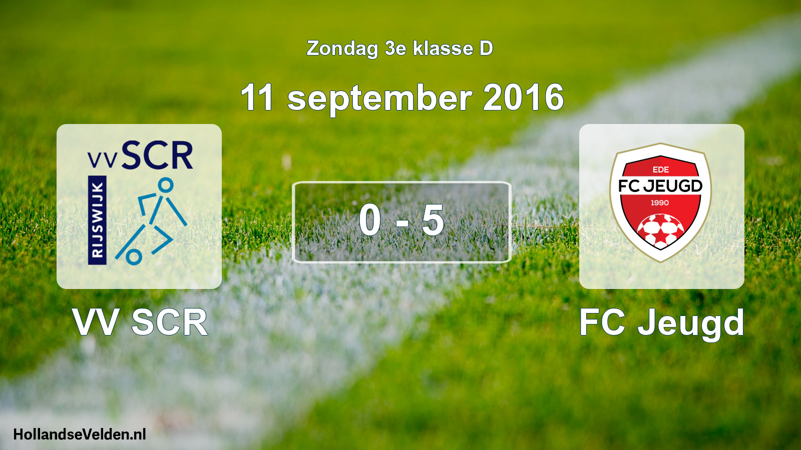 Total number of matches played: VV SCR - FC Jeugd 0 - 5 (11 September 2016)