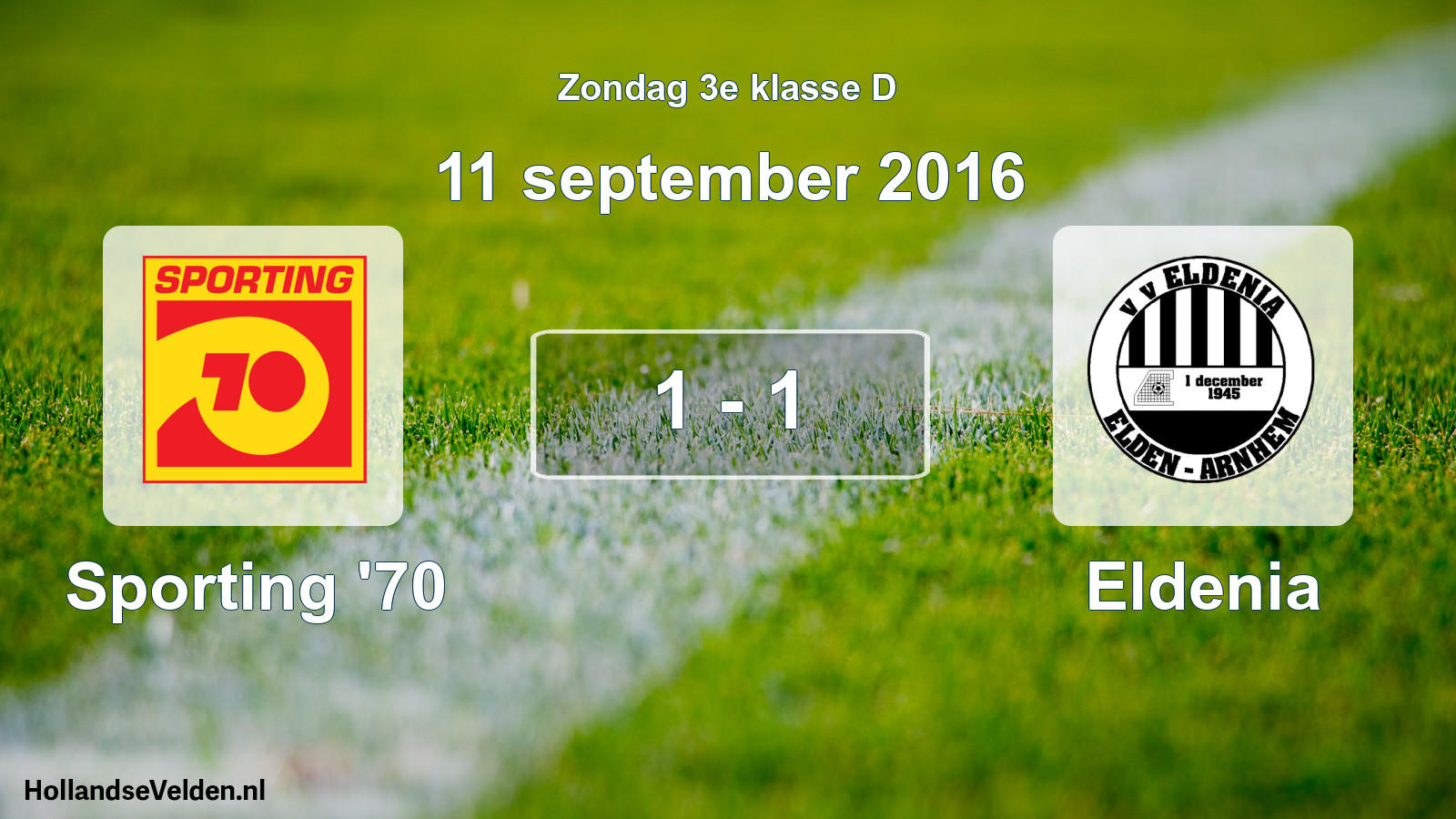 Total number of matches played: Sporting '70 - Eldenia 1 - 1 (11 September 2016)