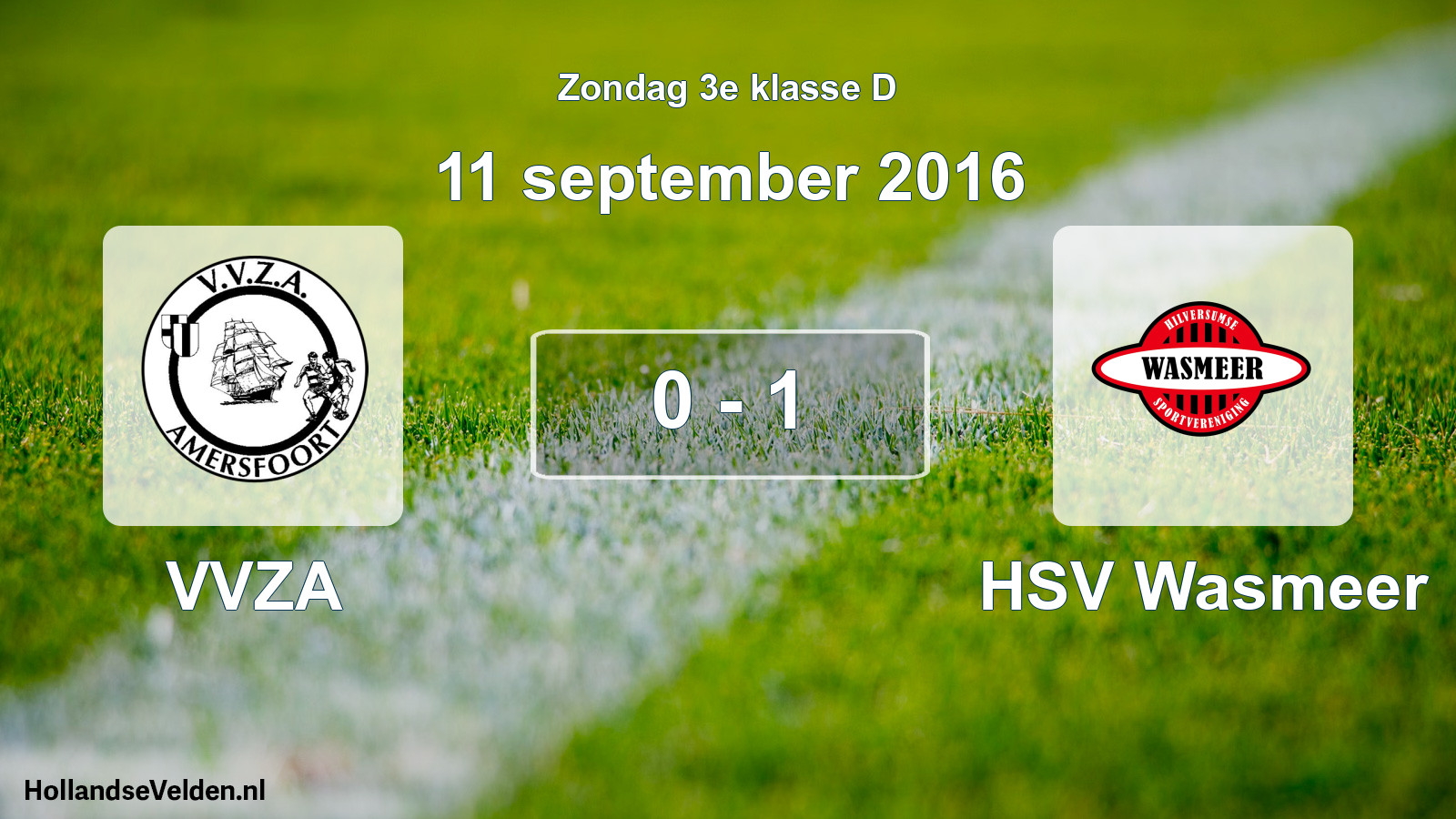 Total number of matches played: VVZA - HSV Wasmeer 0 - 1 (11 September 2016)