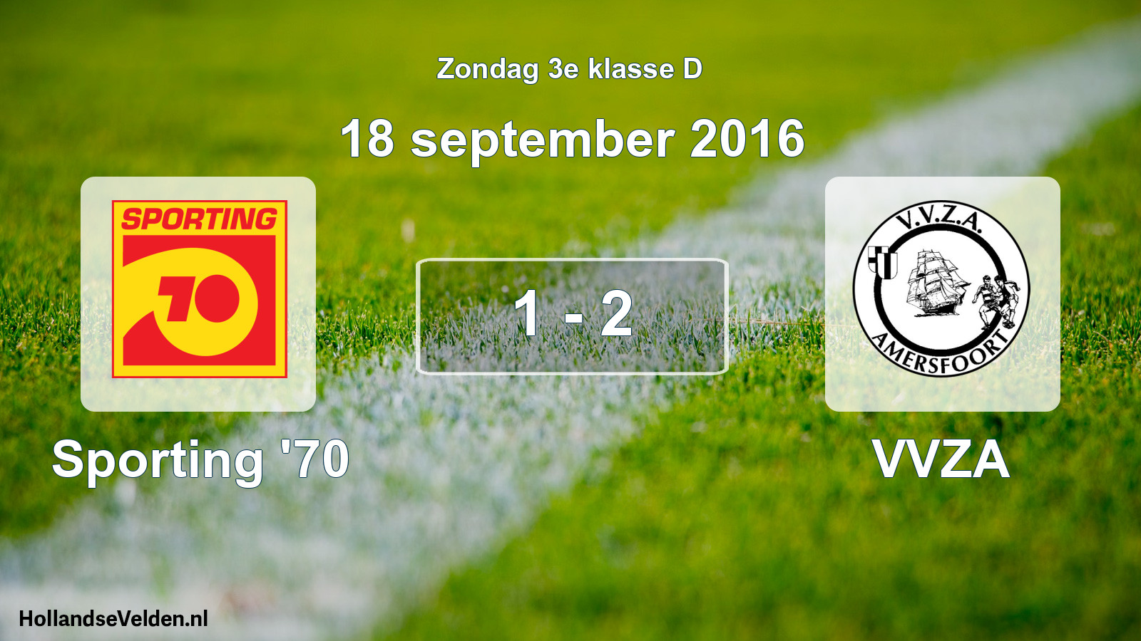 Total number of matches played: Sporting '70 - VVZA 1 - 2 (18 September 2016)
