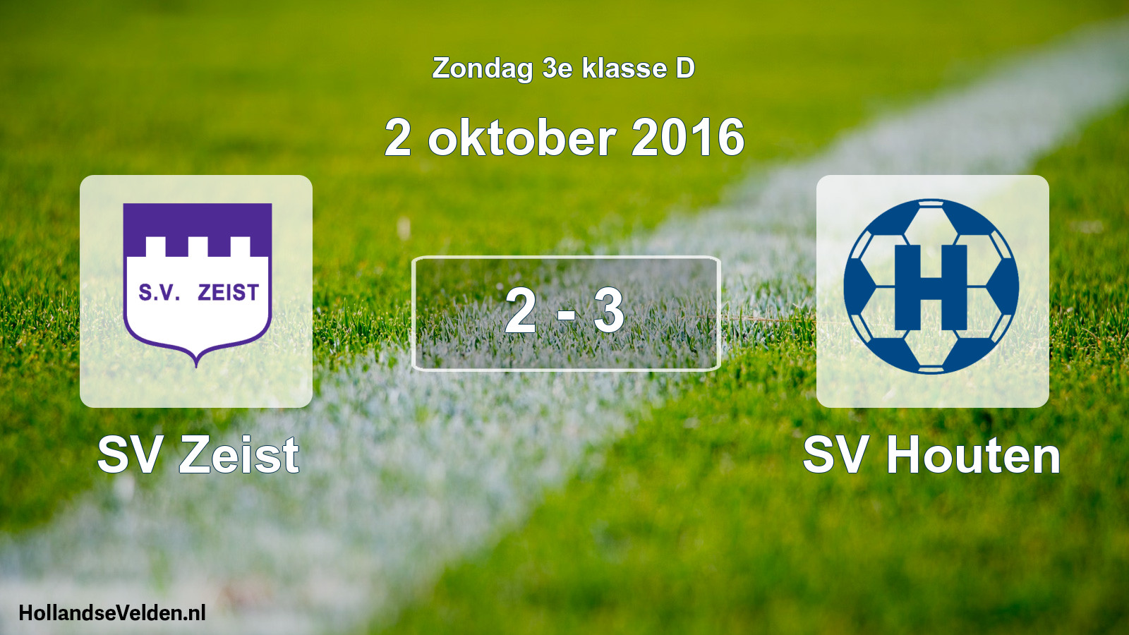 Total number of matches played: SV Zeist - SV Houten 2 - 3 (2 October 2016)